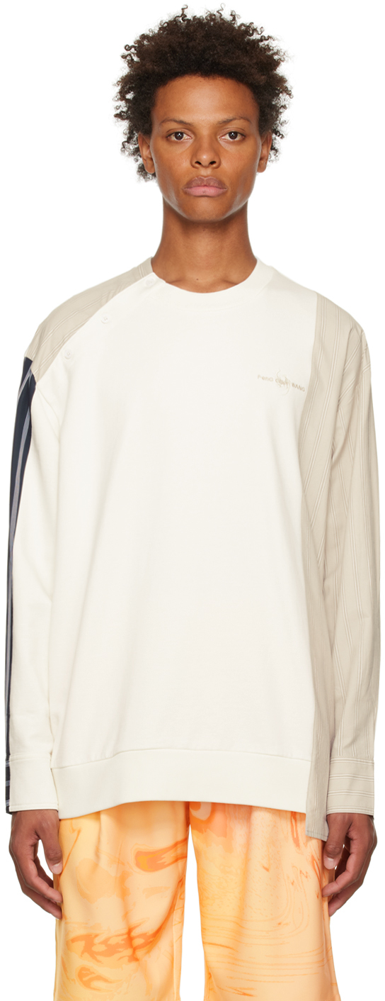 Feng Chen Wang White Paneled Sweatshirt
