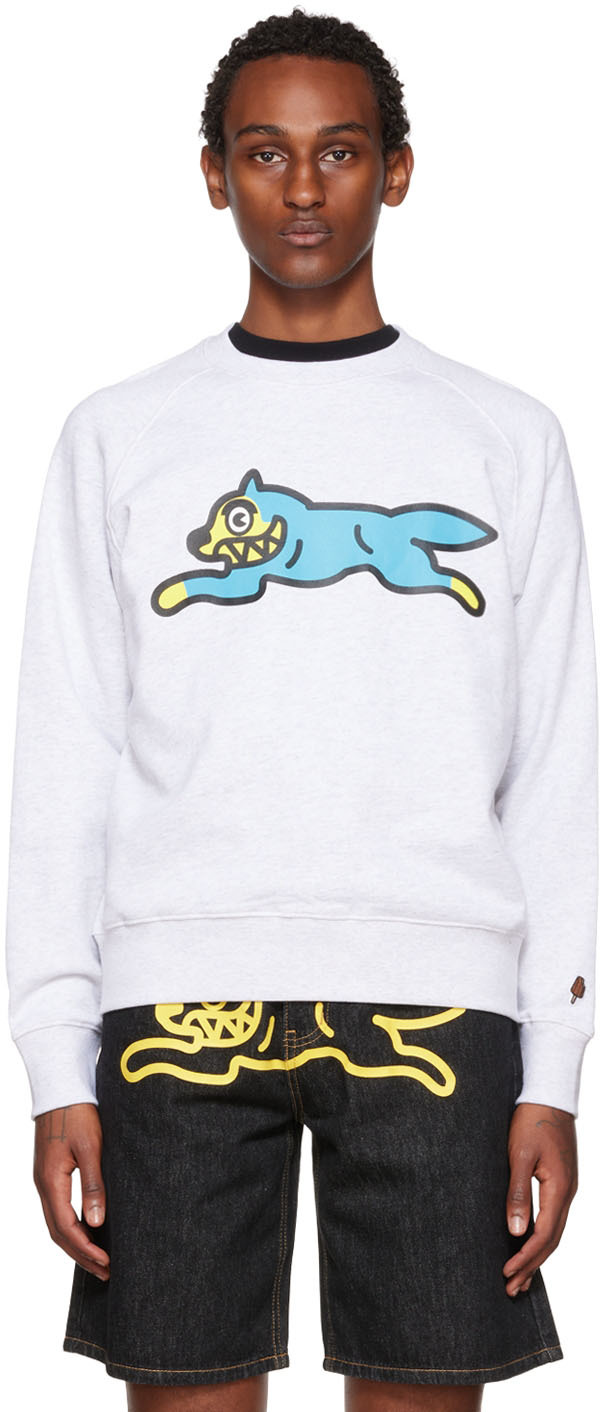 Gray Running Dog Sweatshirt by ICECREAM on Sale