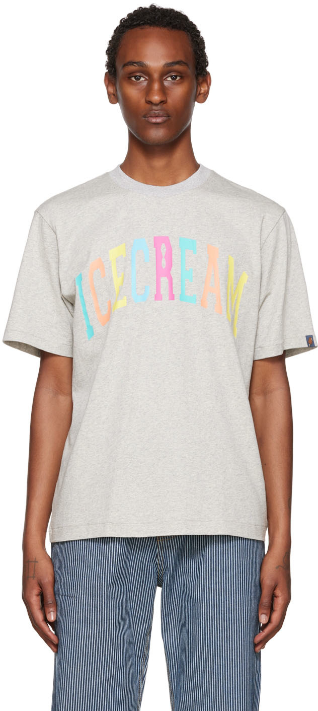 Icecream Gray College T-shirt In Heather Grey