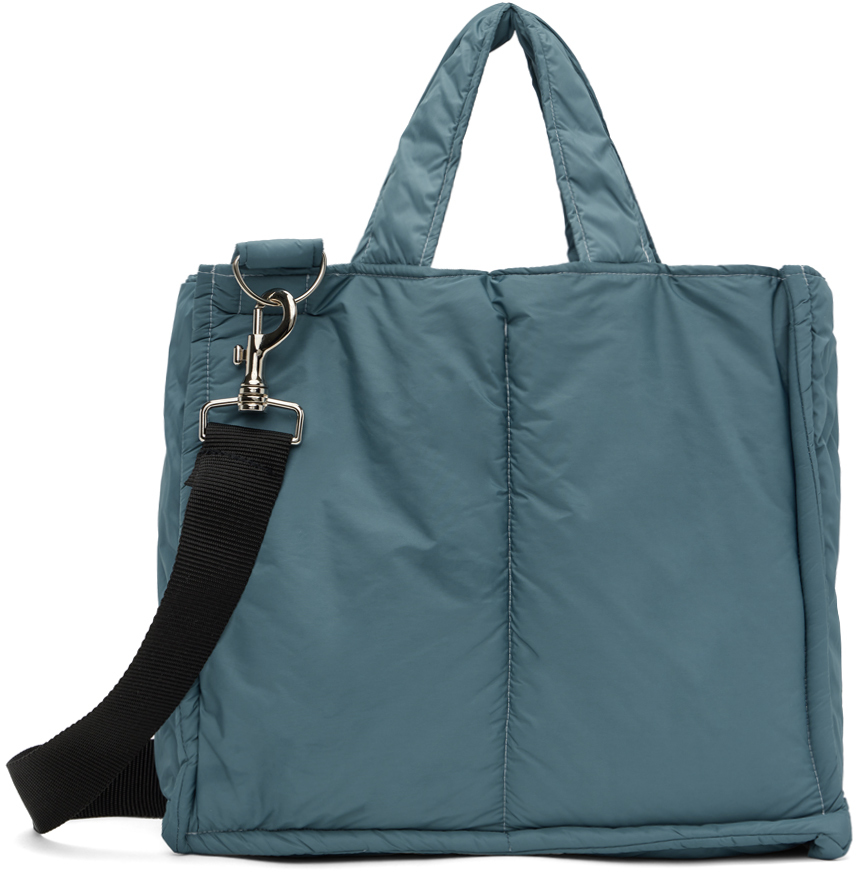 Blue Puffed Shopper Tote by Camiel Fortgens on Sale