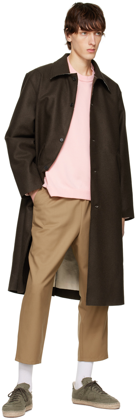 Camiel Fortgens Brown Raw Edge Coat | Smart Closet