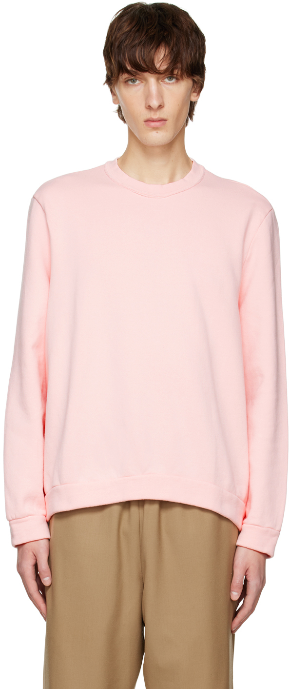 Pink sweater sale with white collar