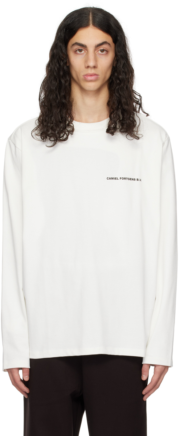 Black Wool Heart Patch Long Sleeve T-Shirt Ssense Uomo Abbigliamento Top e t-shirt Top 