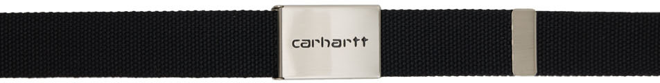 Carhartt Work In Progress Black Chrome Clip Belt