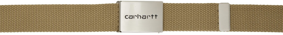 Carhartt Work In Progress Beige Chrome Clip Belt