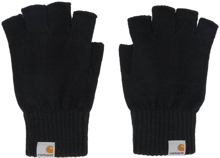 Carhartt Work In Progress Black Fingerless Gloves