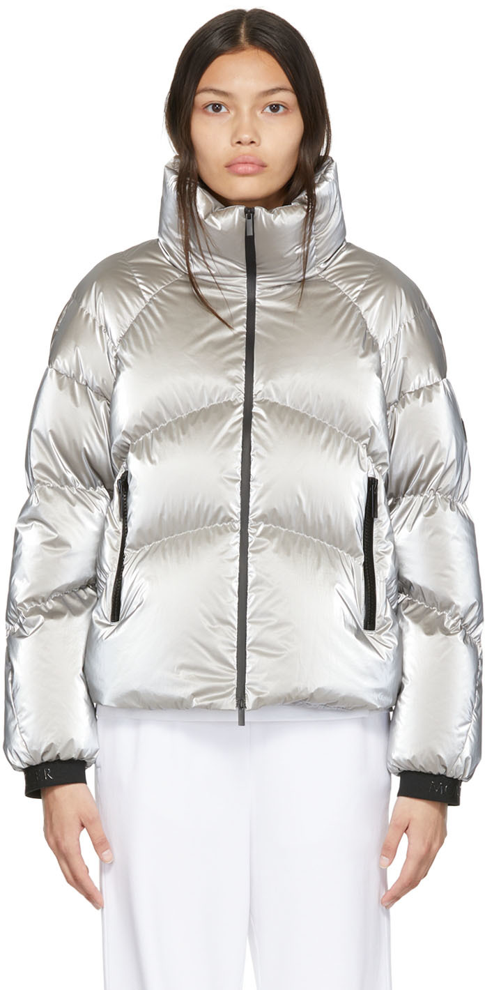 Moncler Coua Short Down Jacket in Gray