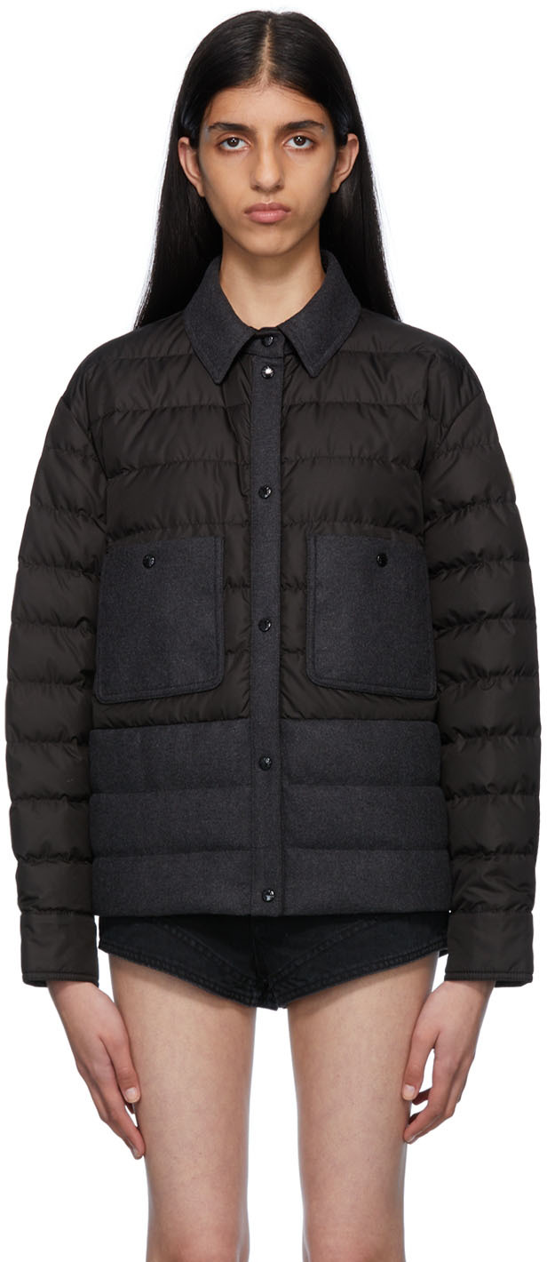 Black Quilted Down Jacket