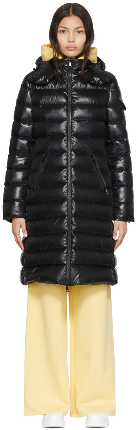 Moncler Black Moka Down Jacket In 999 Black