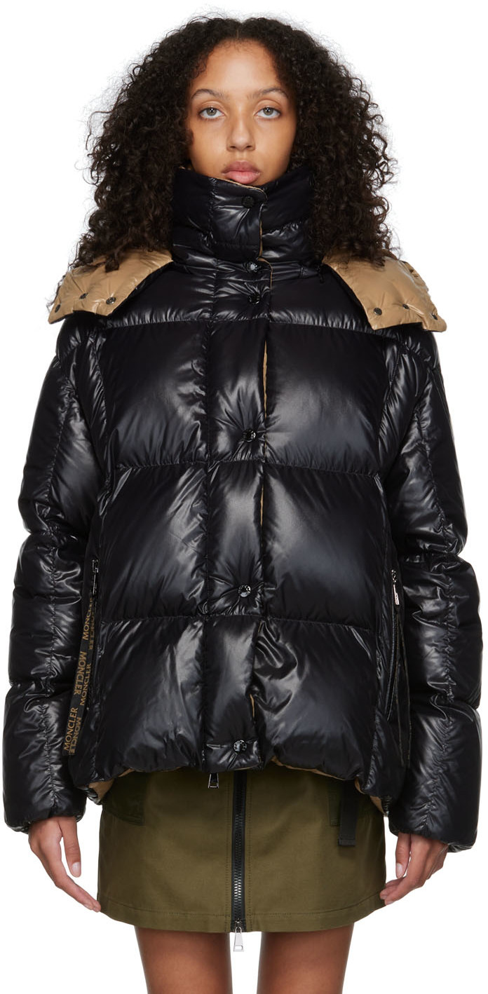 Moncler leather jacket womens hotsell