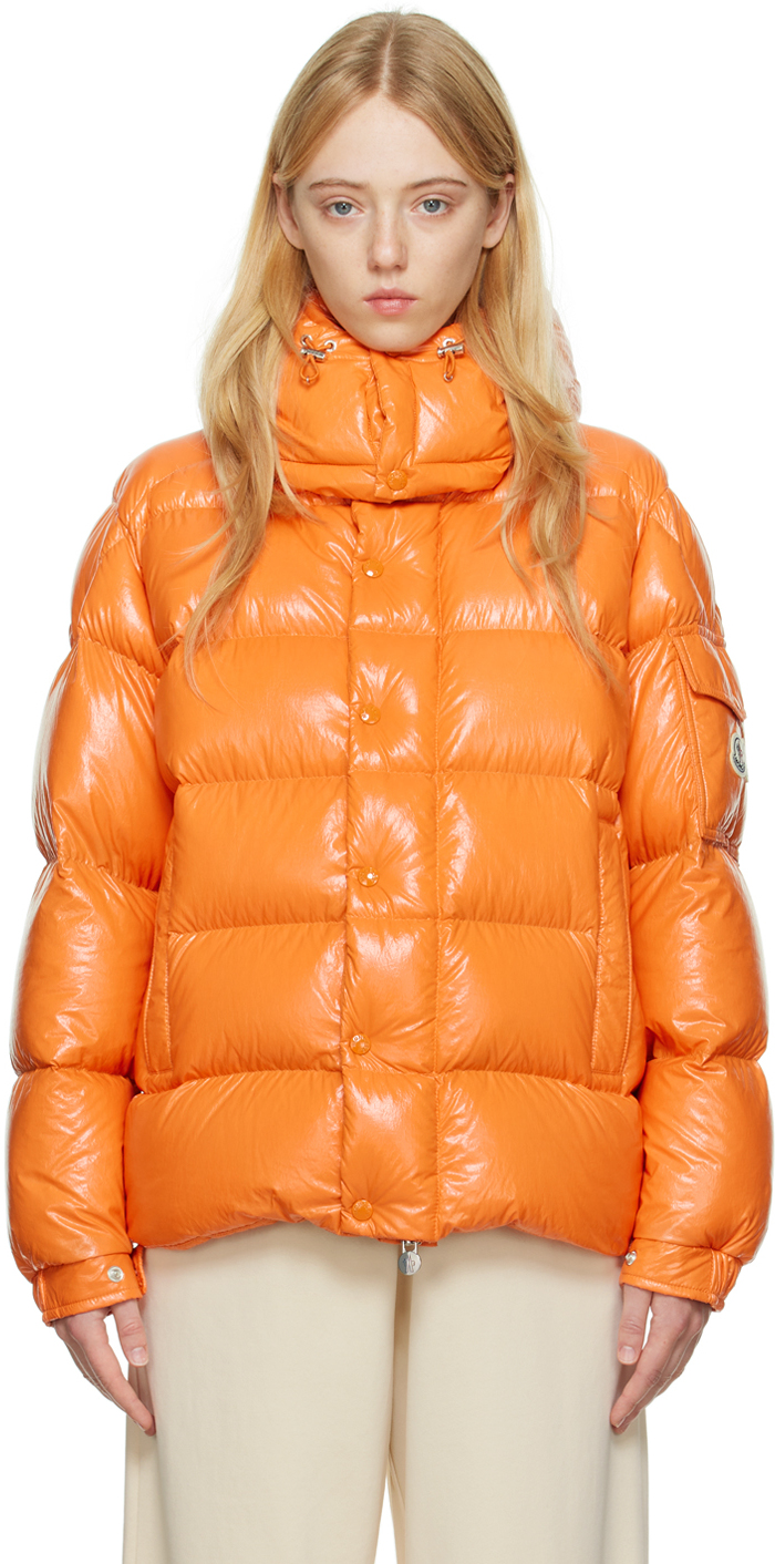 Orange Moncler Maya 70 Down Jacket | SSENSE