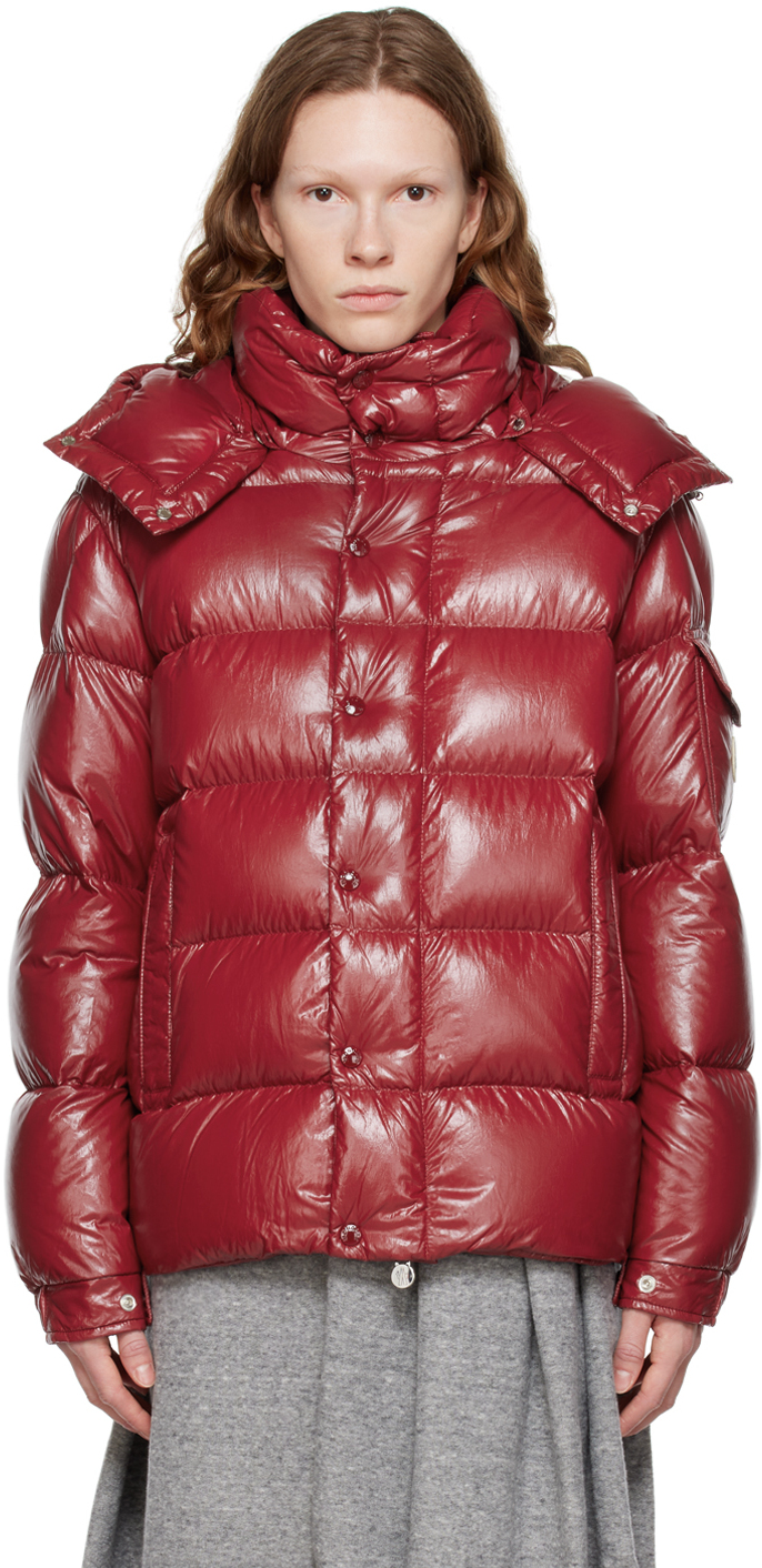 Shop Moncler Red  Maya 70 Down Jacket In 469 Cherry