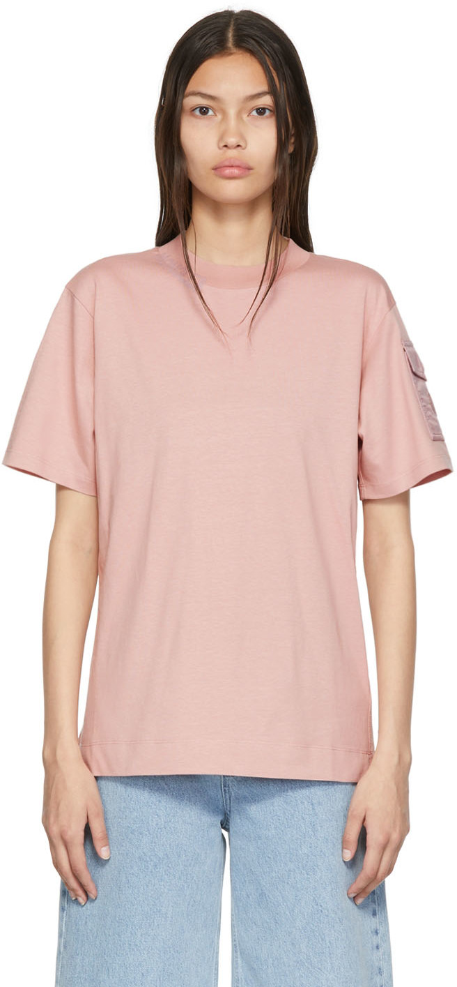 Moncler Pink Cotton T-Shirt