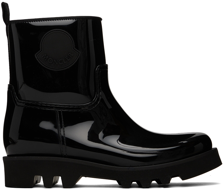Moncler Black Ginette Boots In 999 Black