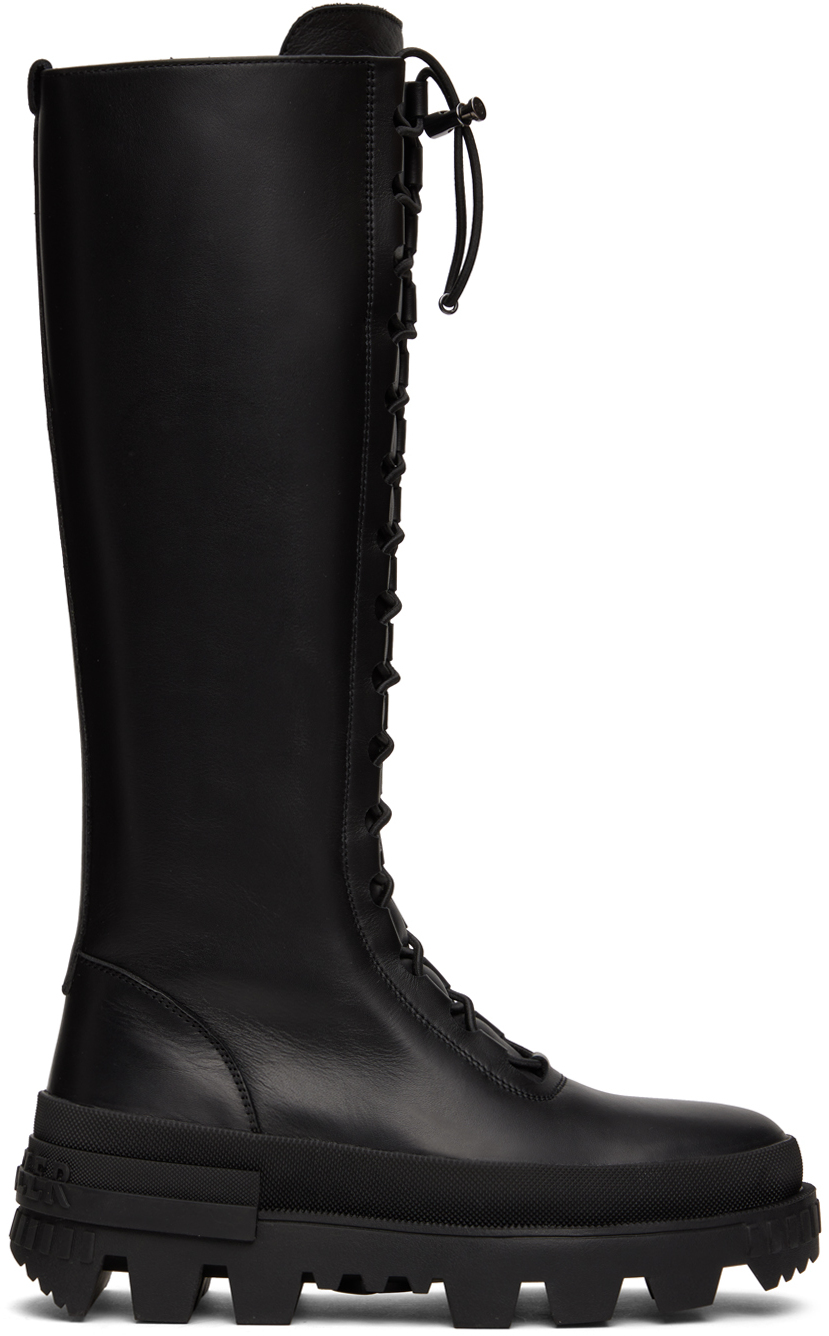 Moncler: Black Vail Tall Boots | SSENSE
