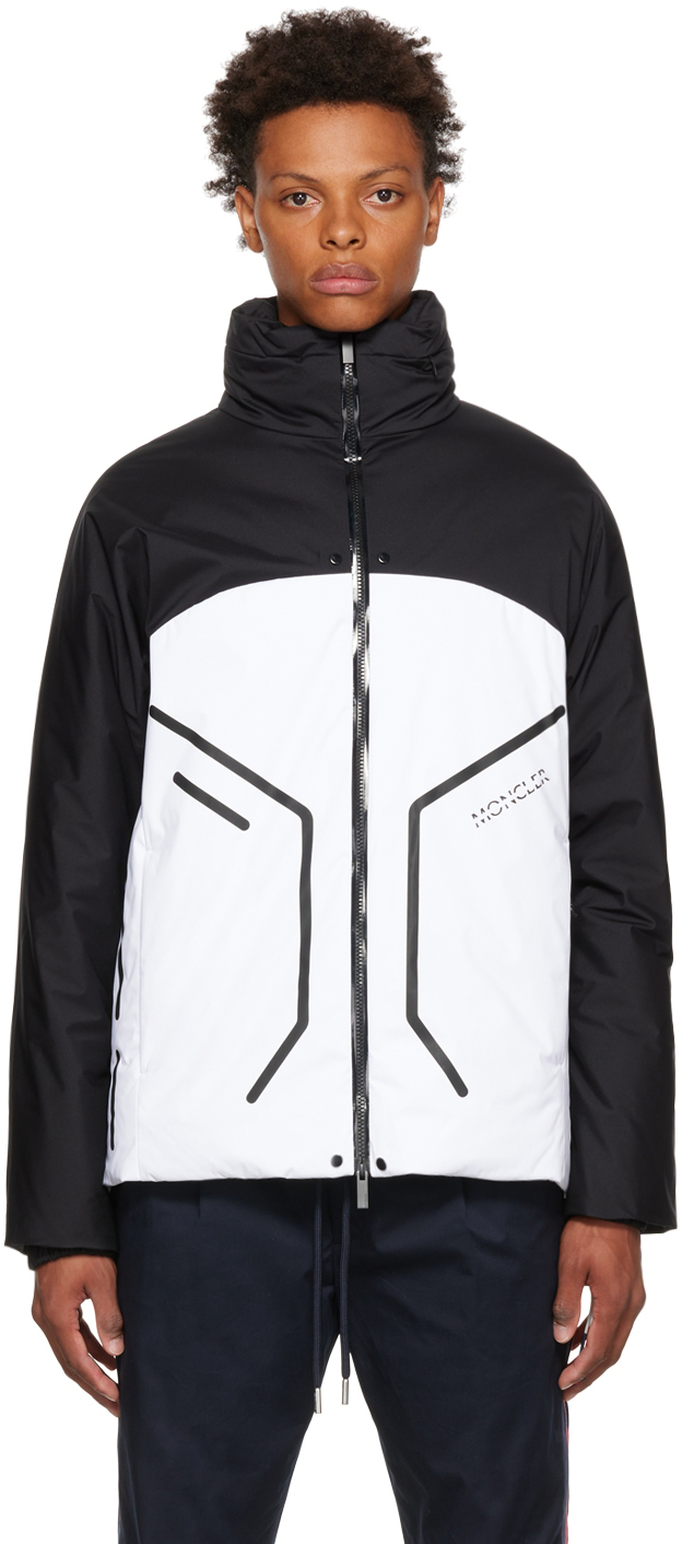 Shop Moncler Black & White Barcena Jacket In 032 Black/white