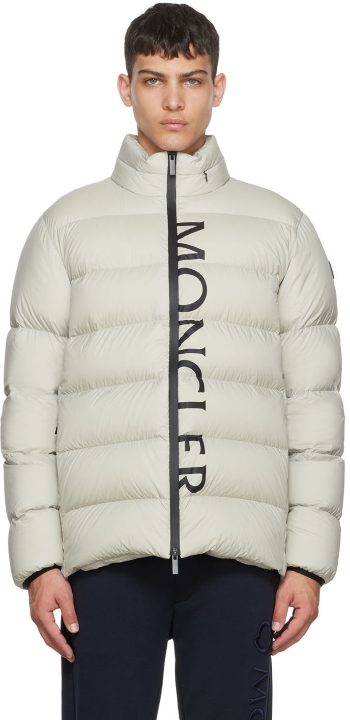 Shop Moncler Gray Dieng Down Jacket In 901 Light Grey