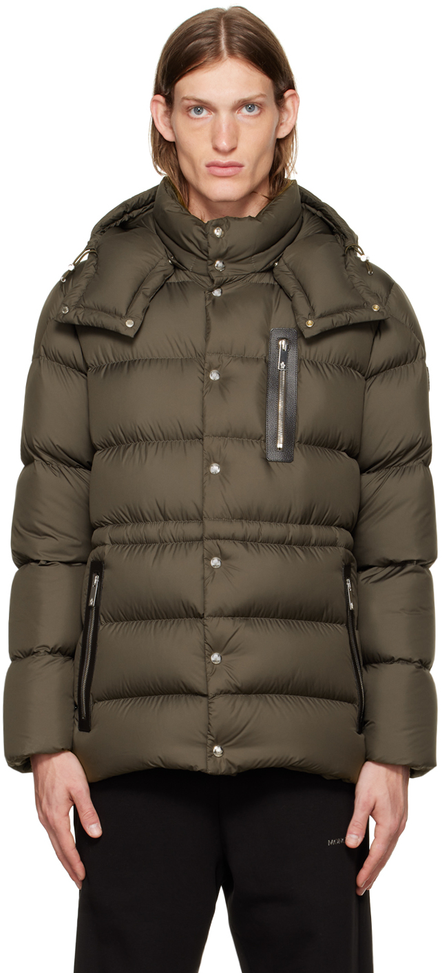 Khaki Short Bauges Down Jacket