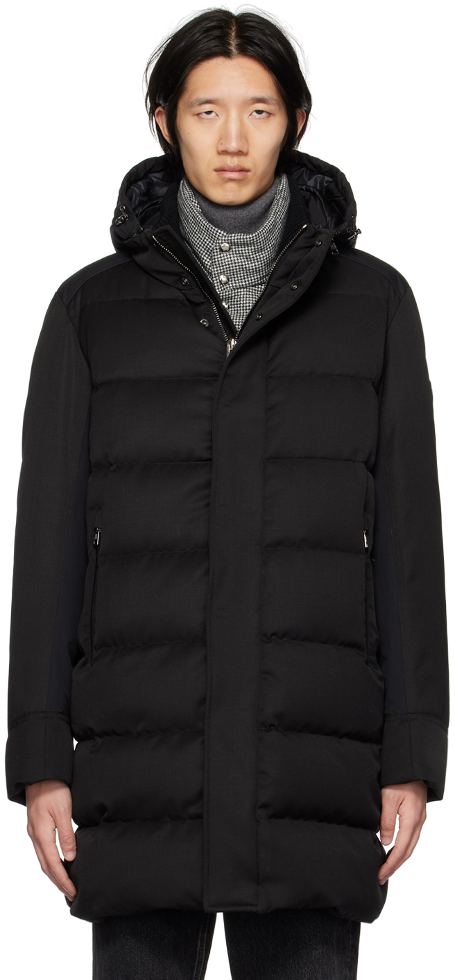 Moncler Black Quilted Down Coat