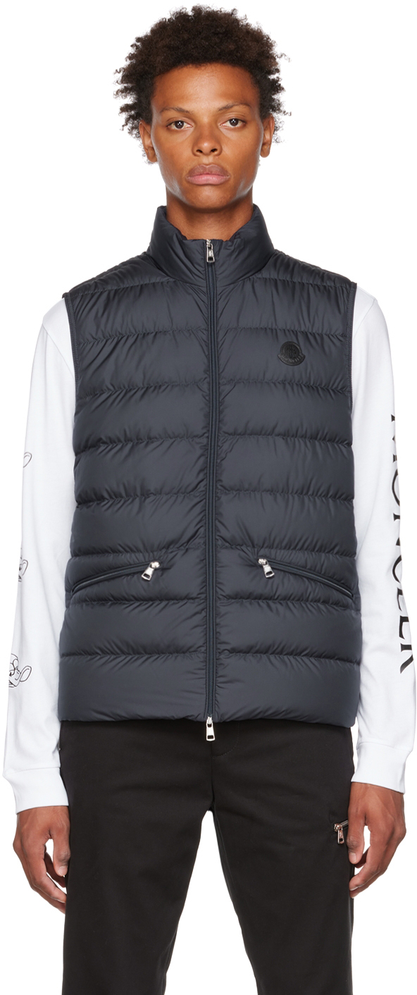 Navy Quilted Down Vest