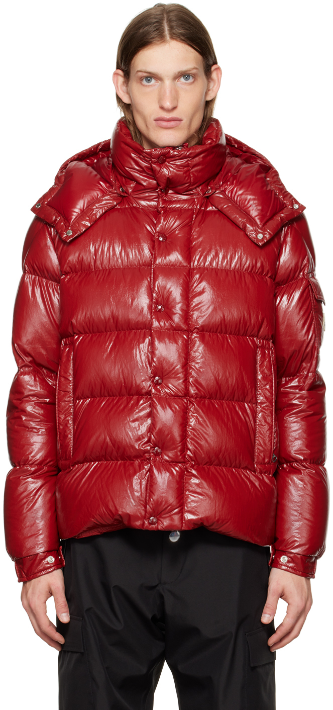 Shop Moncler Red  Maya 70 Down Jacket In 469 Red