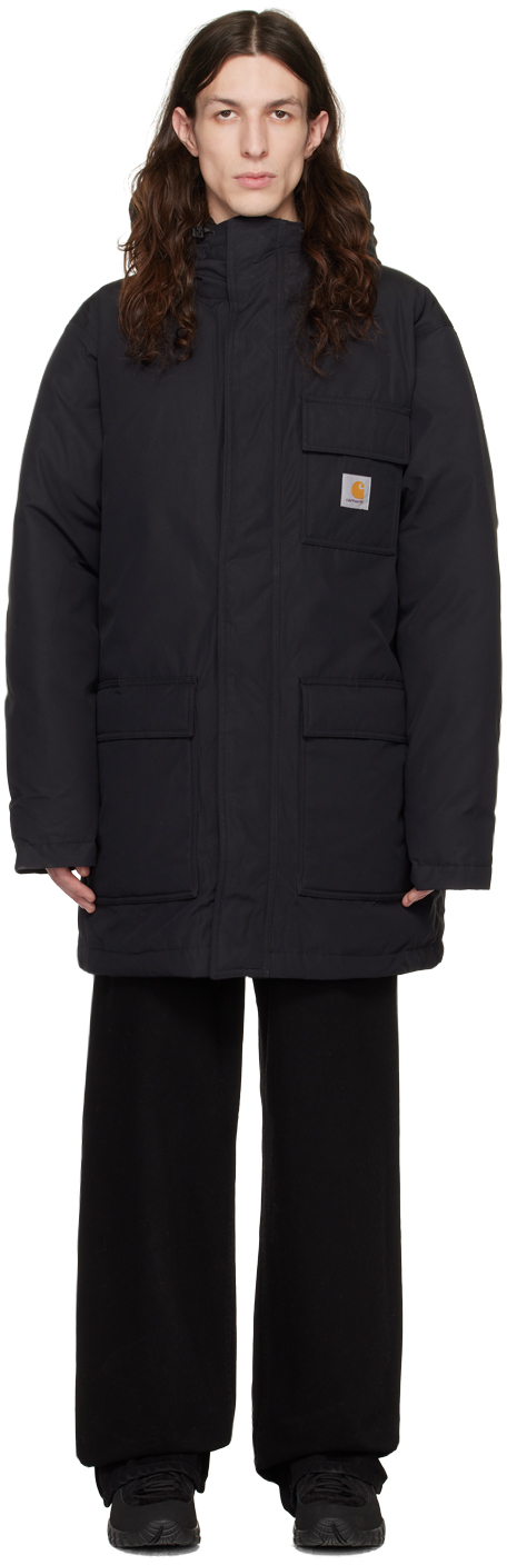 Shop Carhartt Black Siberian Cold Jacket In 00exx Black / Black