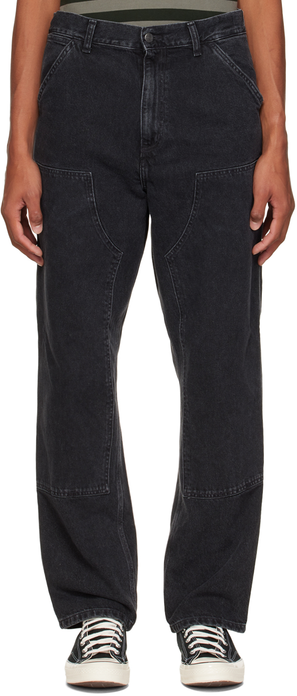 Carhartt Work In Progress: Black Double Knee Jeans | SSENSE