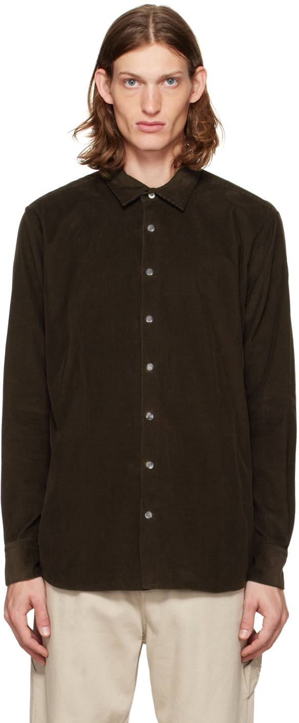 Moncler: Brown Button Shirt | SSENSE