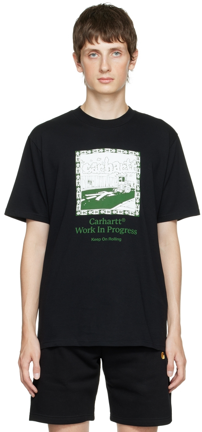 Black Steamroller T-Shirt by Carhartt Work In Progress on Sale