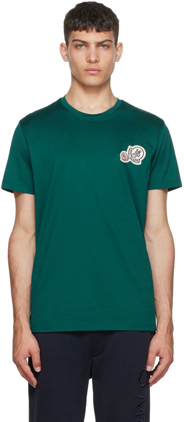 Moncler Green Cotton T-Shirt