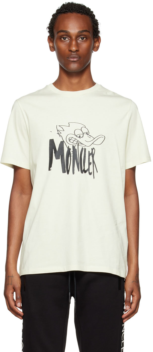Moncler Off-White Graphic Print T-Shirt