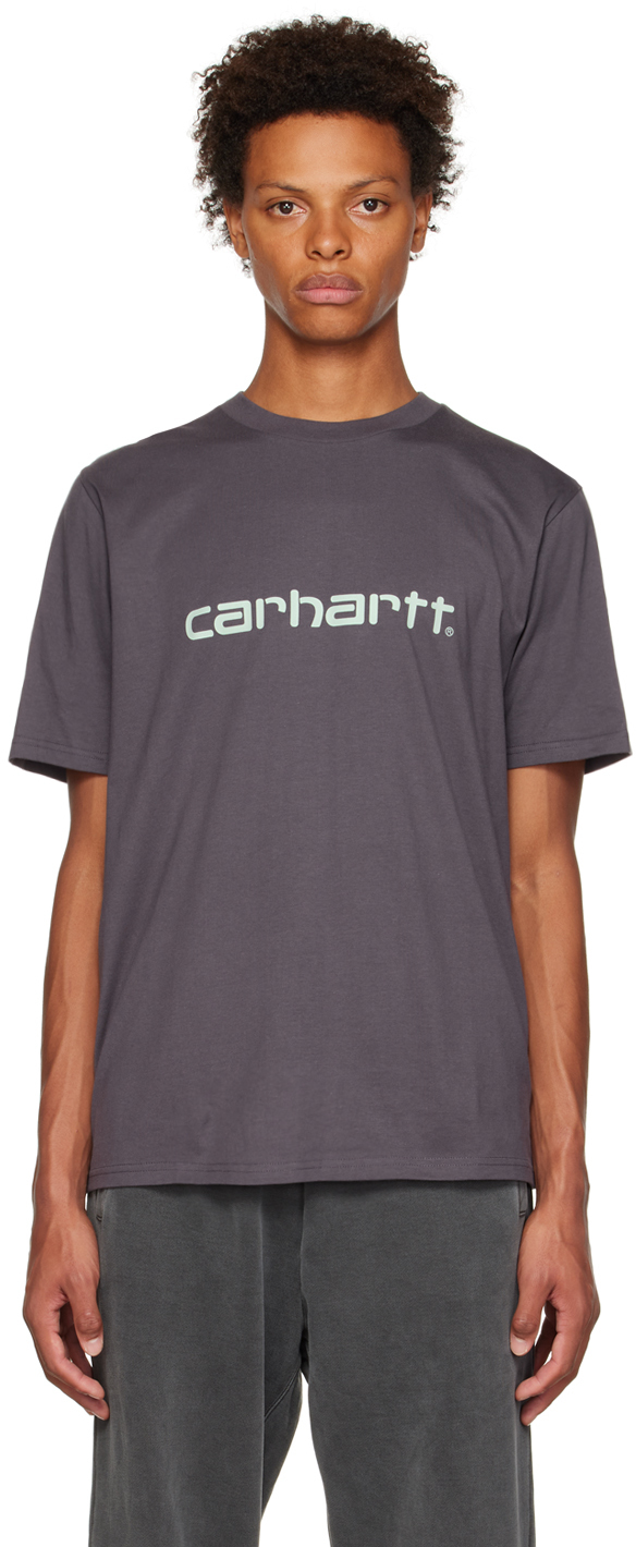Carhartt Work In Progress: Purple Script T-Shirt | SSENSE Canada