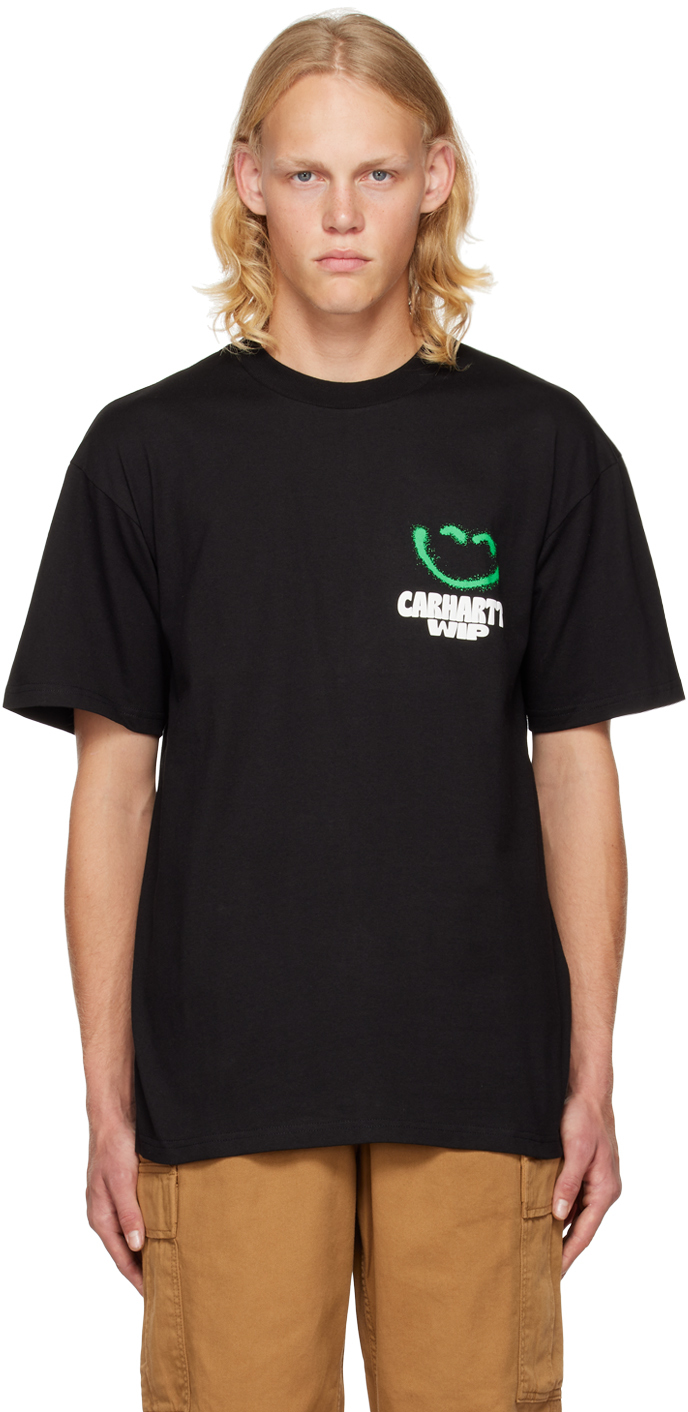 Carhartt Work In Progress Black Happy Script T-Shirt