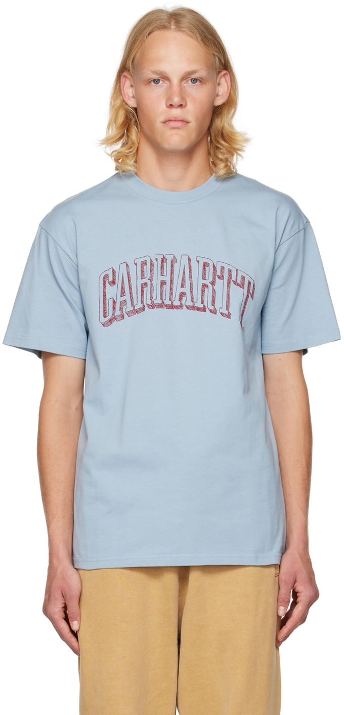 Carhartt Work In Progress Blue Scrawl Script T-Shirt
