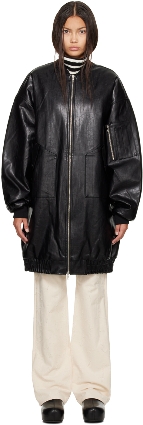 Black Jesse Faux-Leather Jacket