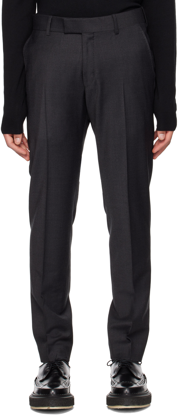 Tiger Of Sweden Mens Black Tayson Mid-rise Straight-leg Woven Trousers