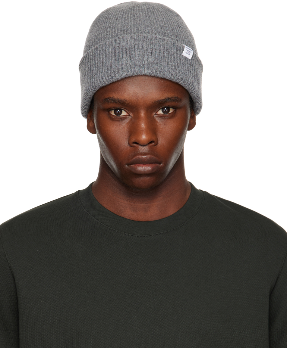 Grey Norse Projects Ark Tech Beanie in Grey Mens Accessories Hats for Men 