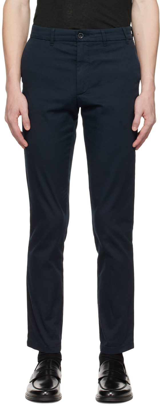 Shop Norse Projects Navy Aros Slim Trousers In Dark Navy