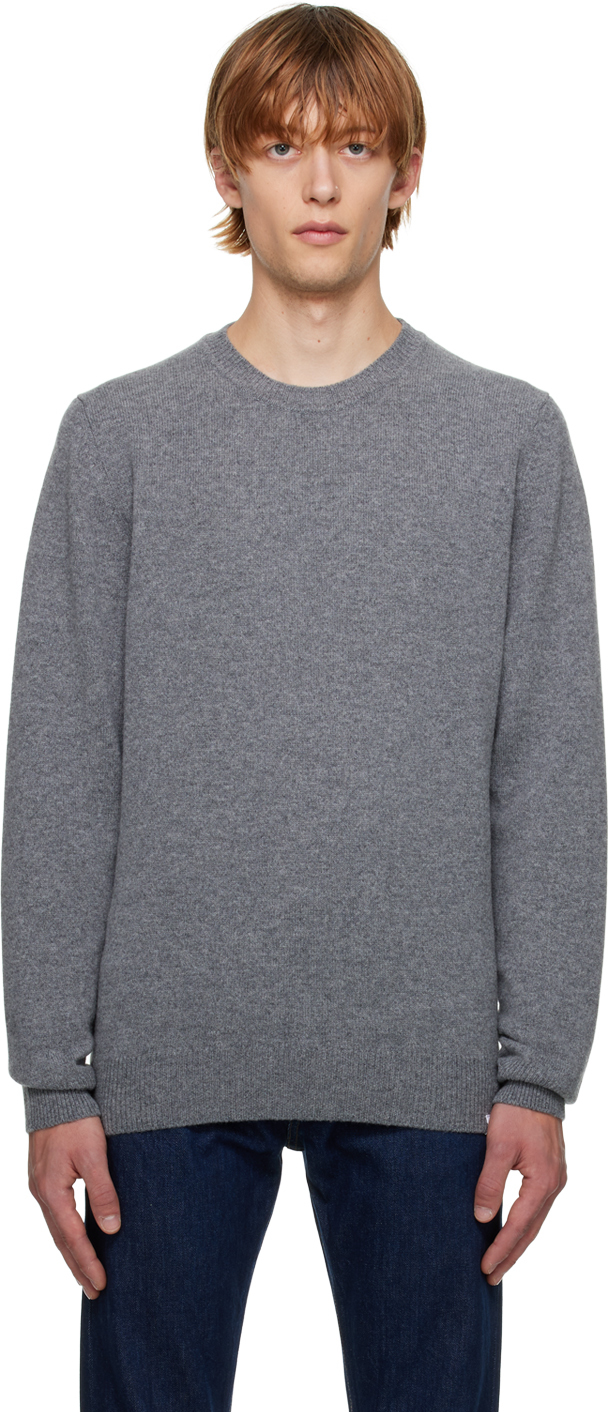 Norse Projects Gray Sigfred Sweater In Grey Melange