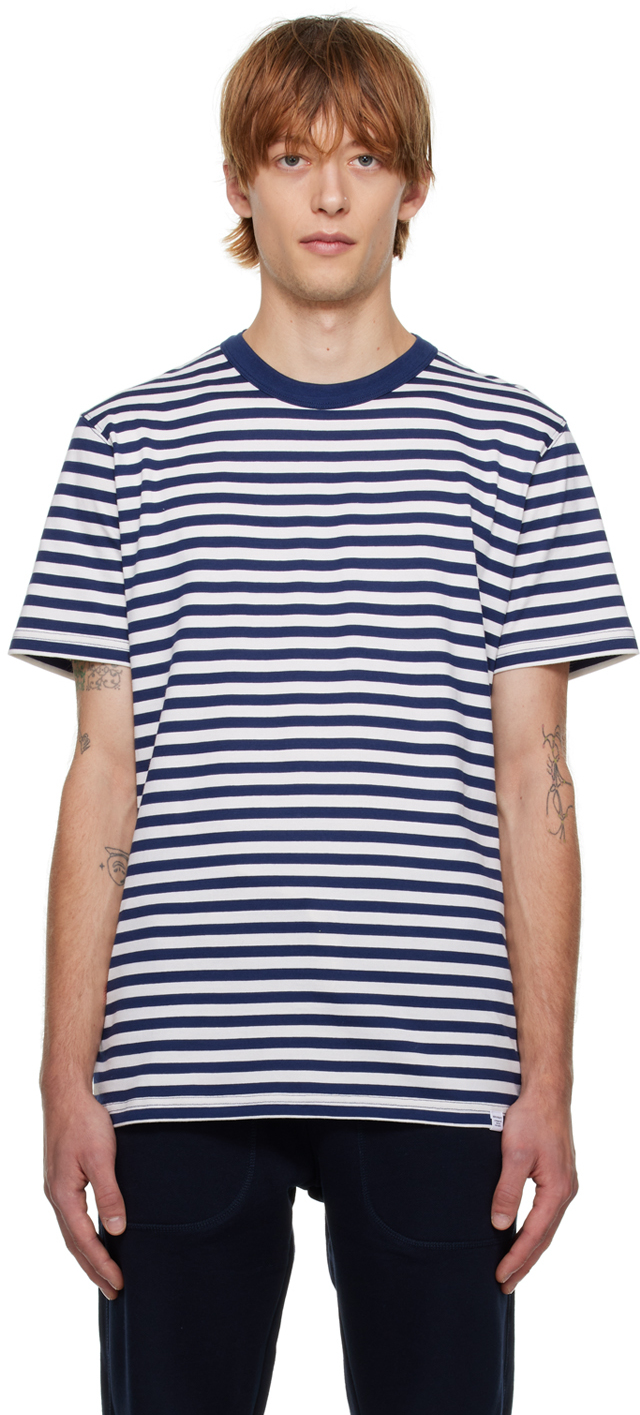 Navy & White Niels Classic Stripe T-Shirt