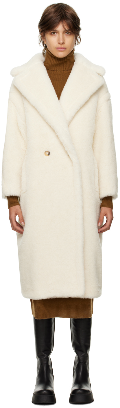 aloud sunlight calendar Max Mara: White Teddy Bear Icon Coat | SSENSE