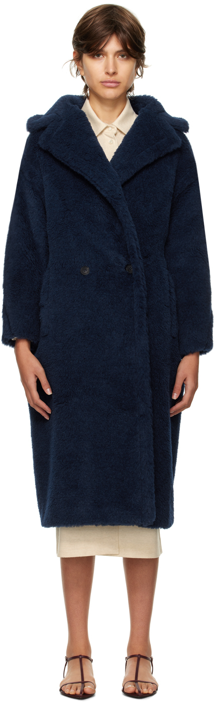 Max Mara Blue Teddy Bear Icon Coat