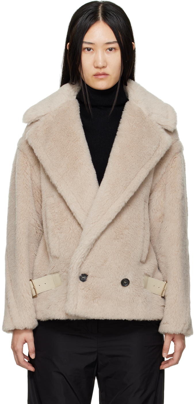 Max Mara Beige Caserta Faux-Fur Jacket | Smart Closet