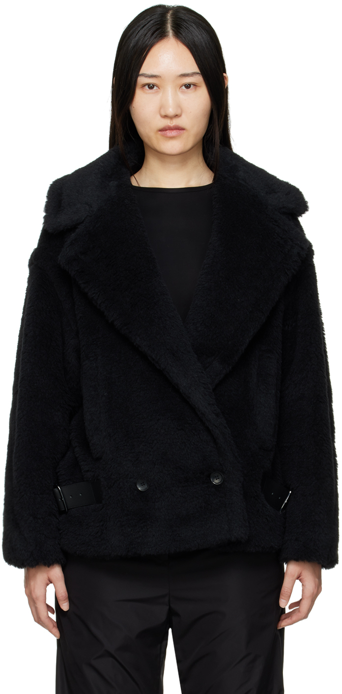 Black Caserta Faux-Fur Jacket by Max Mara on Sale
