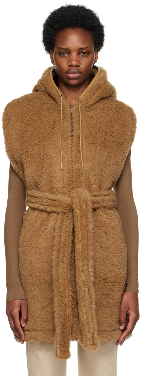 Max Mara Brown Camel Wool Vest In 001 Camel