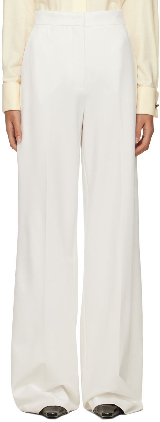 White Slacks and Chinos Harem pants Max Mara Pants in Ivory Womens Clothing Trousers 