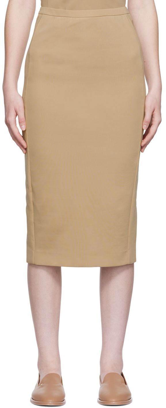 Beige Conero Midi Skirt