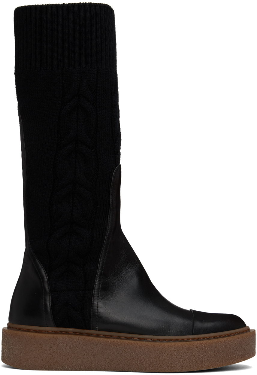 Black Braidy Boots