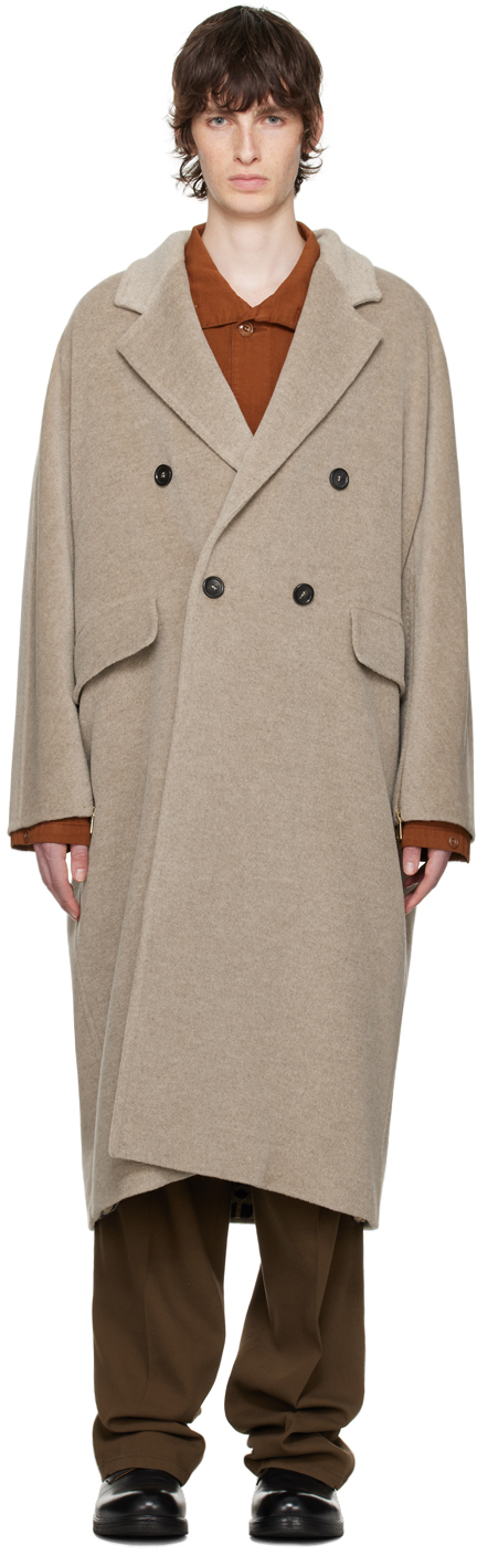 Max Mara Gray Ethel Coat In 001 Bronze