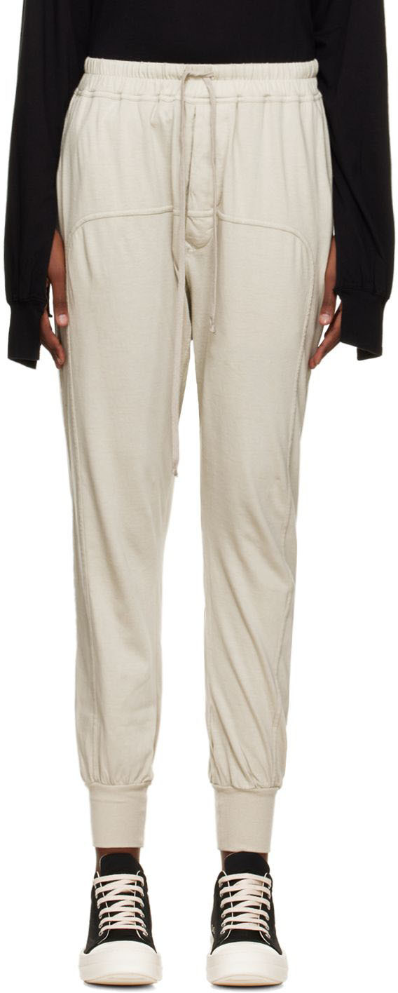 Beige Prisoner Drawstring Lounge Pants by Rick Owens DRKSHDW on Sale